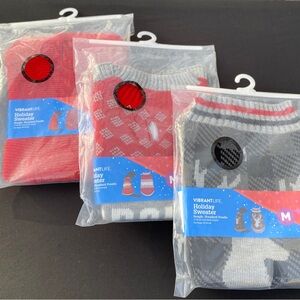 🌟3 Pack🌟 Pet Sweater Holiday Festive Party Pack Red Hoodie Spoiled Moose Med